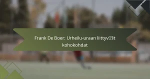 Frank De Boer: Urheilu-uraan liittyvät kohokohdat