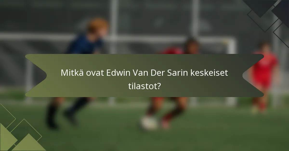 Mitkä ovat Edwin Van Der Sarin keskeiset tilastot?
